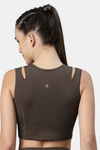 Enamor Medium Impact Sports Bra - Olive Night — thumbnail 3